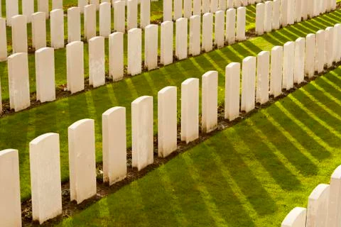 Tyne cot cemetery first world war flanders belgium Stock Photos