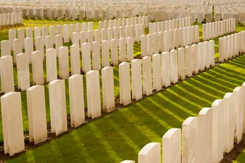 Tyne cot cemetery first world war flanders belgium Stock Photos