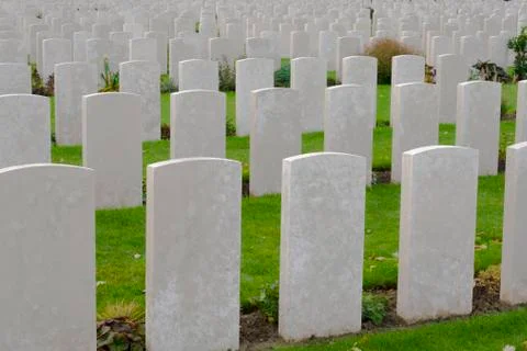 Tyne cot cemetery first world war flanders belgium Stock Photos