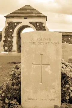 Tyne cot cemetery first world war flanders belgium Stock Photos
