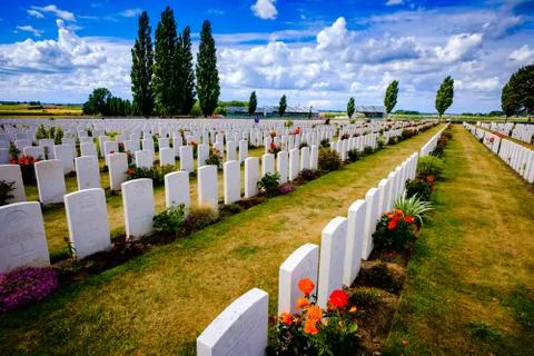 Tyne Cot Commonwealth War Graves Cemetery and Memorial to the Missing is a Co Stock Photos