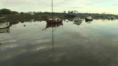 Tyne River Dawn 1A Stock Footage 373186