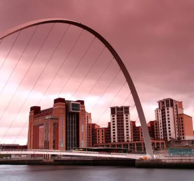 Tyne river millenium bridge Stock Photos