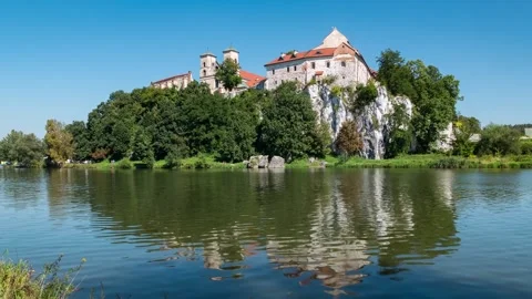 Tyniec Castle timelapse Stock-Footage 130682457