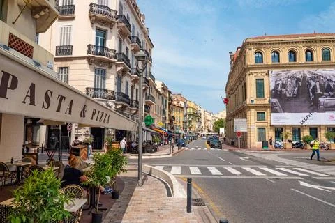 Tyoical street view in Cannes - CITY OF CANNES, FRANCE - JULY 12, 2020 Tyo... Stock Photos
