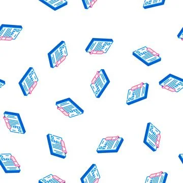 Type 2 diabetes isometric icon seamless pattern flat Stock Illustration