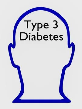 Type 3 Diabetes concept Stock Illustration