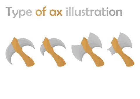 Type of ax illustration Stock Illustration