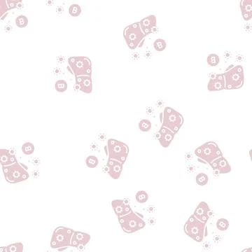 Type b hepatitis glyph seamless pattern Illustrazione stock