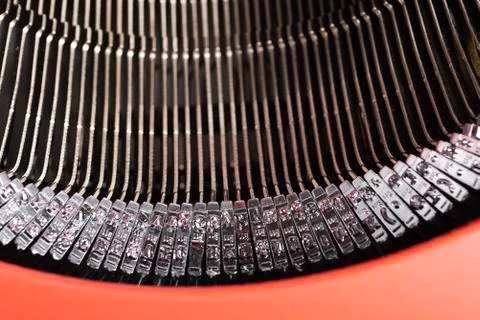 Type Bars Of A Manual Typewriter Stock Photos