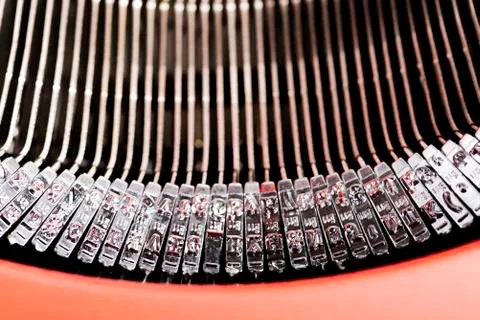 Type Bars Of A Manual Typewriter Stock Photos