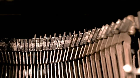 Type bars of a typewriter Stockbeeldmateriaal 50507556