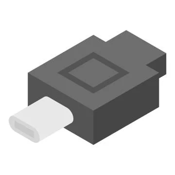 Type c adapter icon, isometric style Stock Illustration