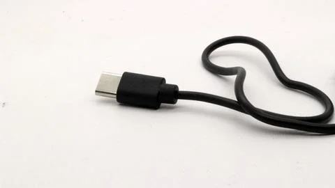 Type C data cable is black Foto stock