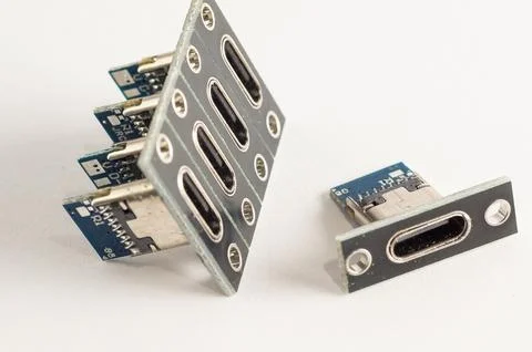 Type-C Female Connector Jack Charging Stock Photos