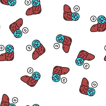 Type c hepatitis vector seamless pattern Illustrazione stock