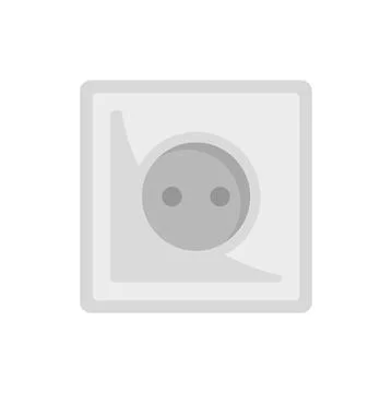 Type C power socket icon flat isolated vector 스톡 일러스트