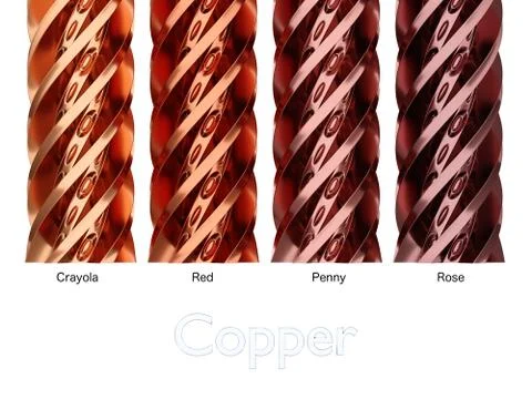 Type of copper. Illustrazione stock