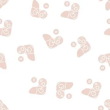 Type d hepatitis glyph seamless pattern Illustrazione stock