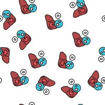 Type d hepatitis vector seamless pattern Stock Illustration