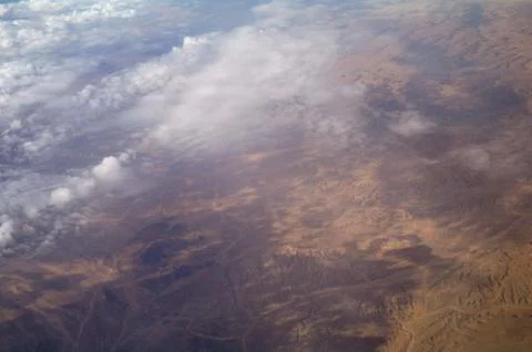 Type of desert from air, egypt Stock Photos