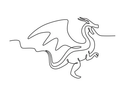 The type of dragon that can spit fire from its mouth Stock Illustration