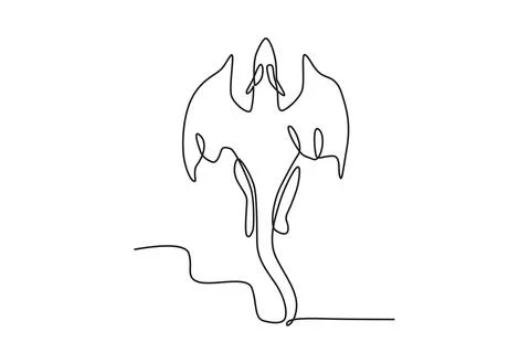 A type of dragon that has a body like a lizard Stock Illustration