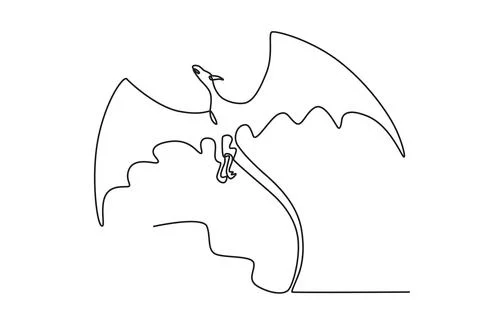 A type of dragon that has a small body size and wide wings Stock Illustration