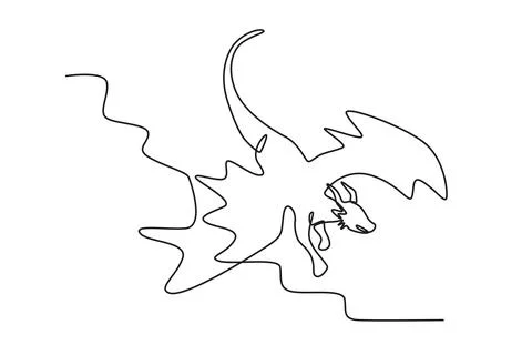 A type of dragon that is very deadly and difficult to catch Illustrazione stock