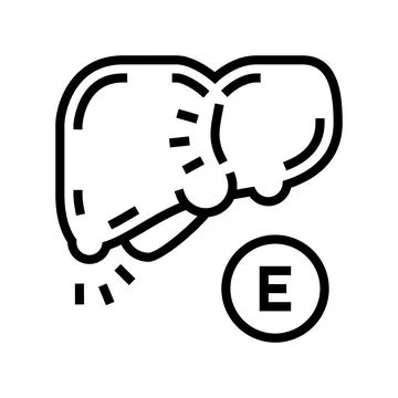 Type e hepatitis line icon vector illustration Stock Illustration