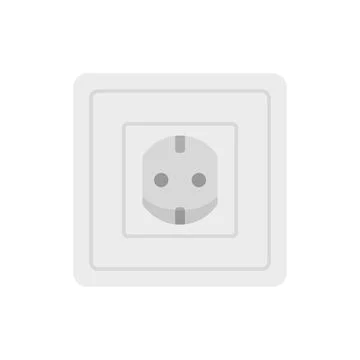 Type F power socket icon flat isolated vector Stockillustratie