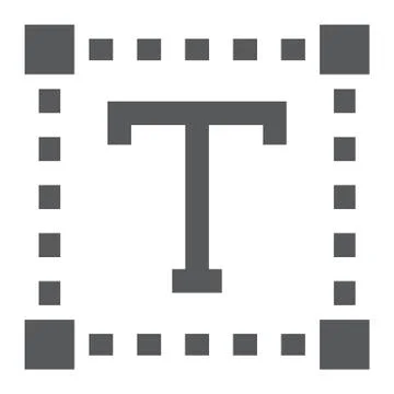 Type glyph icon, tools and design, text sign Stock Illustration
