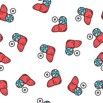 Type a hepatitis vector seamless pattern Stock Illustration