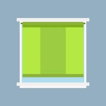 Type of house windows jalousie element isolated flat style frame domestic door Ilustración de archivo
