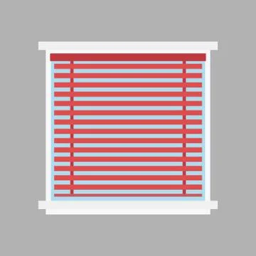 Type of house windows jalousie element isolated flat style frame domestic door Ilustración de archivo