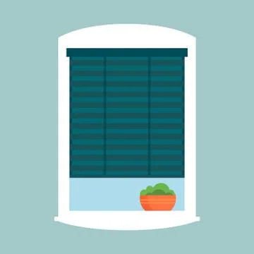 Type of house windows jalousie element isolated flat style frame domestic door Ilustración de archivo