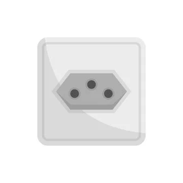 Type J power socket icon flat isolated vector イラスト素材