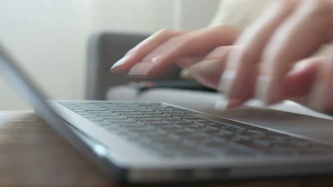 Type on keyboard. close-up Stock Footage 87250061