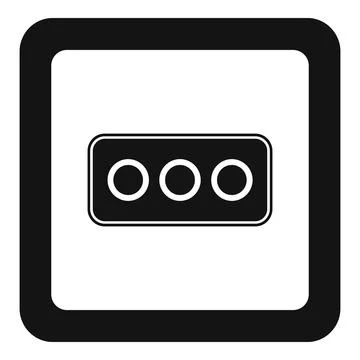 Type l power socket icon, simple style Ilustração Stock