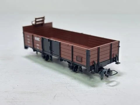 Type Ow open freight car NWE museum lettering Harz narrow gauge railways Stock Photos