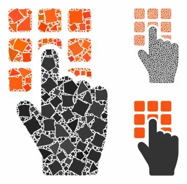 Type password Composition Icon of Tuberous Items Stock Illustration