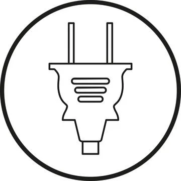 Type A Plug icon sign. Stock Illustration