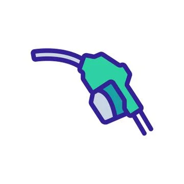 Type of refueling gun with large handle icon vector outline illustration Illustration