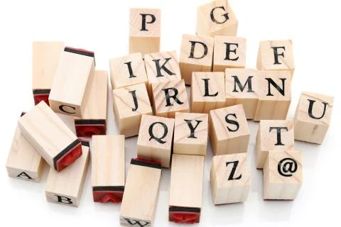 Type set rubber stamps Stock Photos