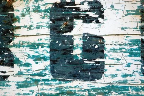 Type stencil detail 写真素材