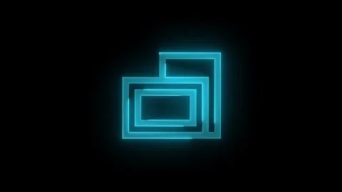 Type stroke icon glowing neon animation Stock Footage 289522694