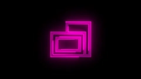 Type stroke icon glowing neon animation Stock Footage 289522741