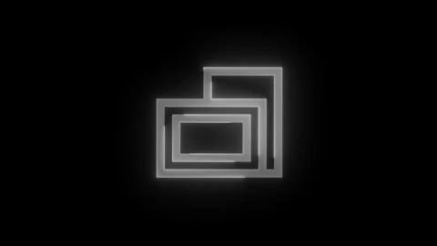Type stroke icon glowing neon animation Stock Footage 289522782