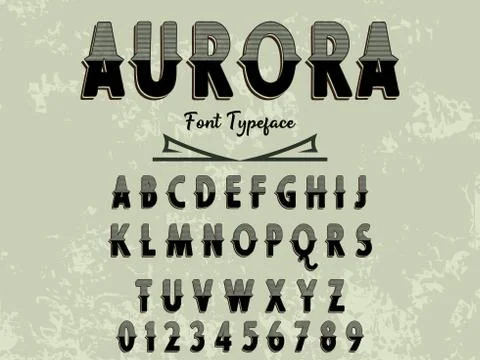 Typeface Font.alphabet..Script.Shadow Effect.Handcrafted handwritten vector l Illustrazione stock