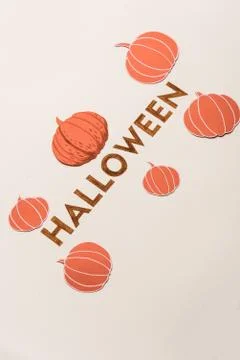 Typeface text for halloween logo handwritten on white background, Stock Photos